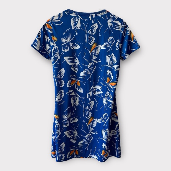 Adidas x Farm Rio • Blue Butterfly Print Mini Dress - Picture 3 of 6